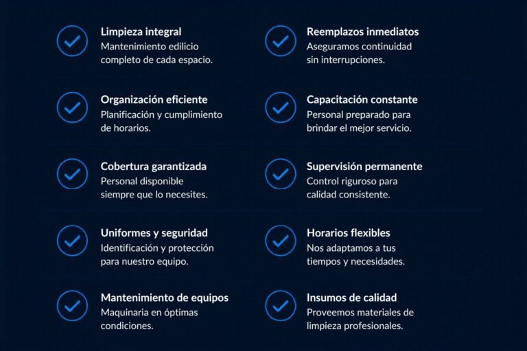 mantenimiento edilicio completo de cada espacio.